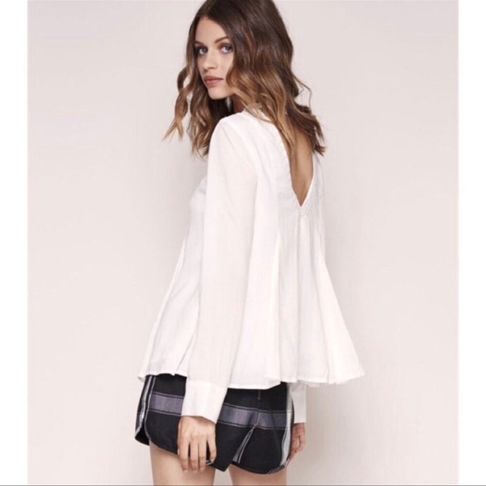 The Jetset Diaries Ivory Marrakesh Open Back Top Size M